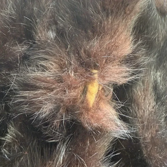 Vintage 1940s 1950s Black Velvet Jacket Real Fur Collar Button Front - Picture 6 of 9